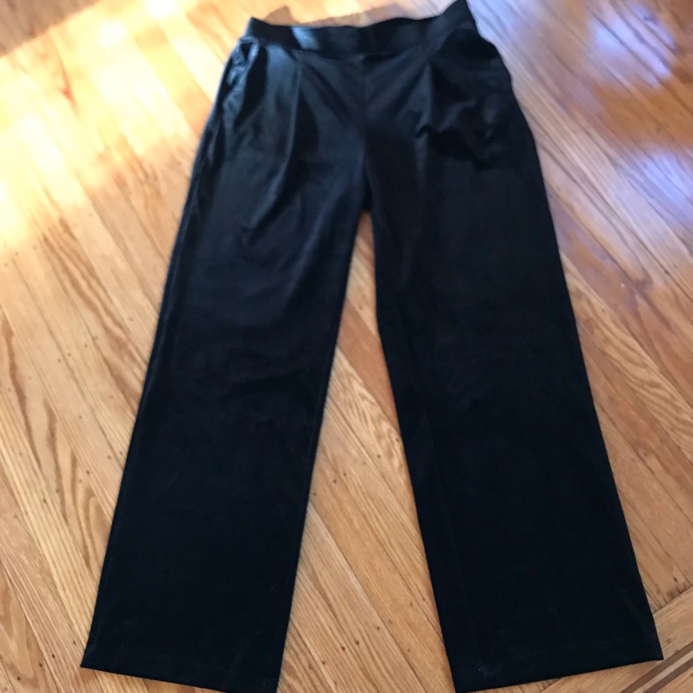 Loft Wide Leg Velour/Velvet Pants